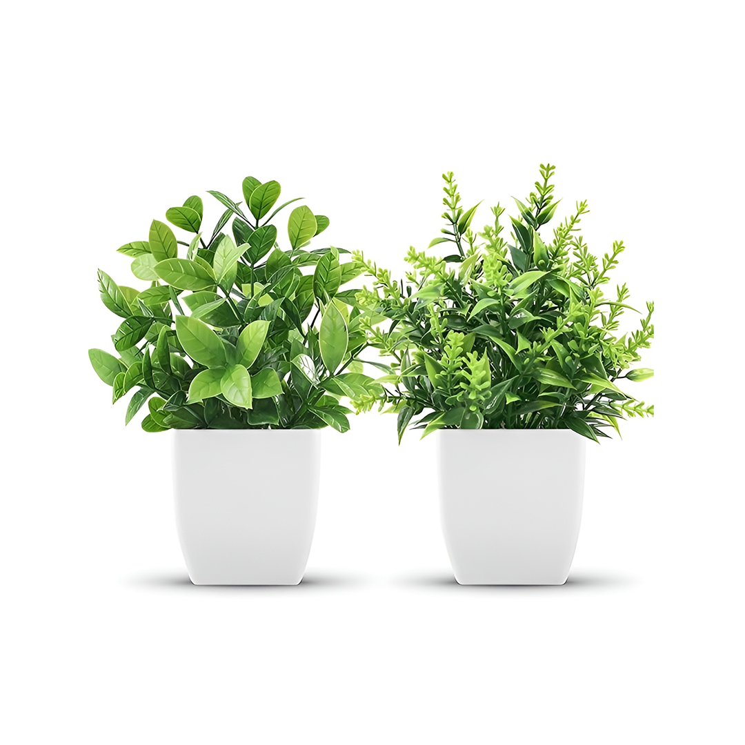 2 Pack Fake Plants Small Faux Artificial.