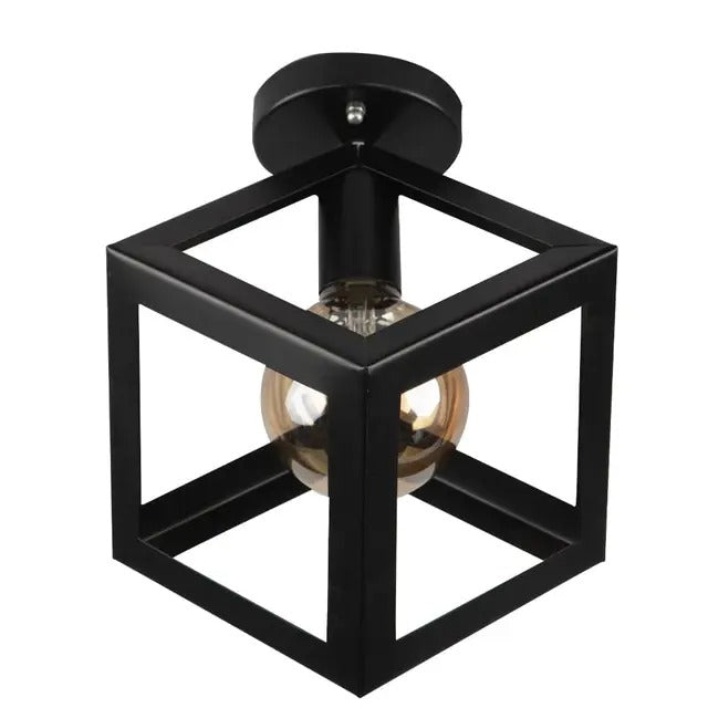 Black Modern Flush Light - 1 Lamp