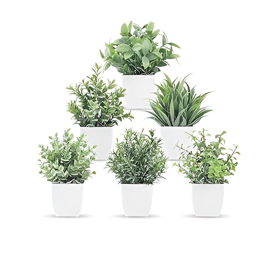 6 Pack Fake Small Artificial Plants.
