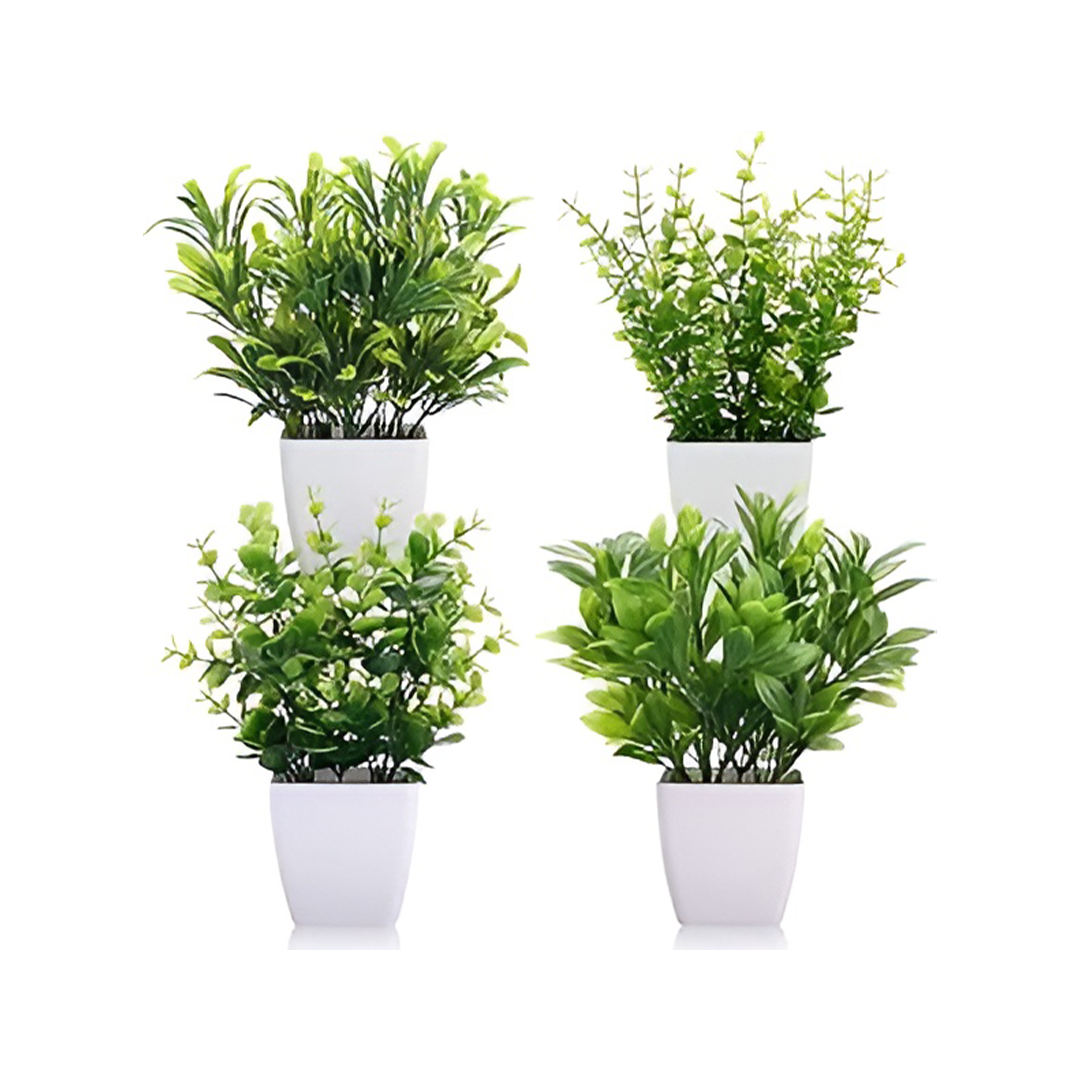 Set of 4 Artificial Plants Fake Mini