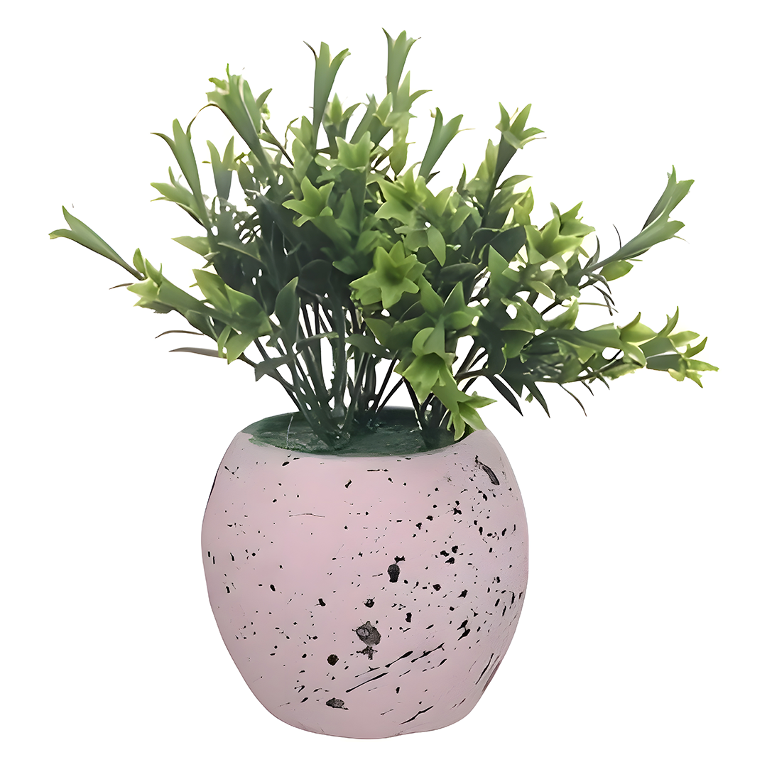 Artificial Pottery Vase - Pink and Black