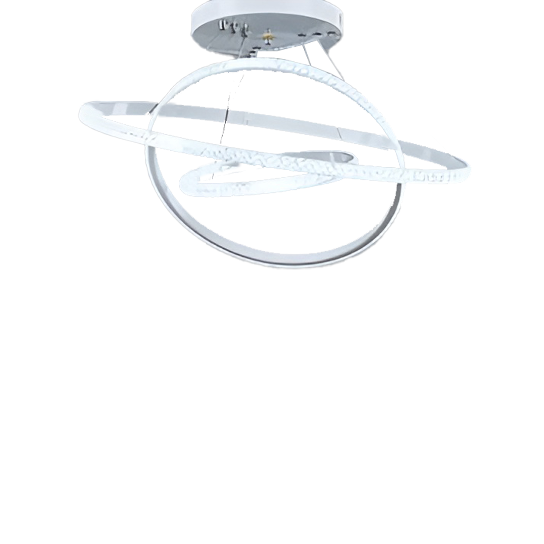 Birna Aluminum Hanging LED Chandelier, White