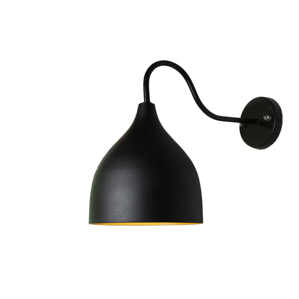 Labok 1 Light Black Wall Lamp