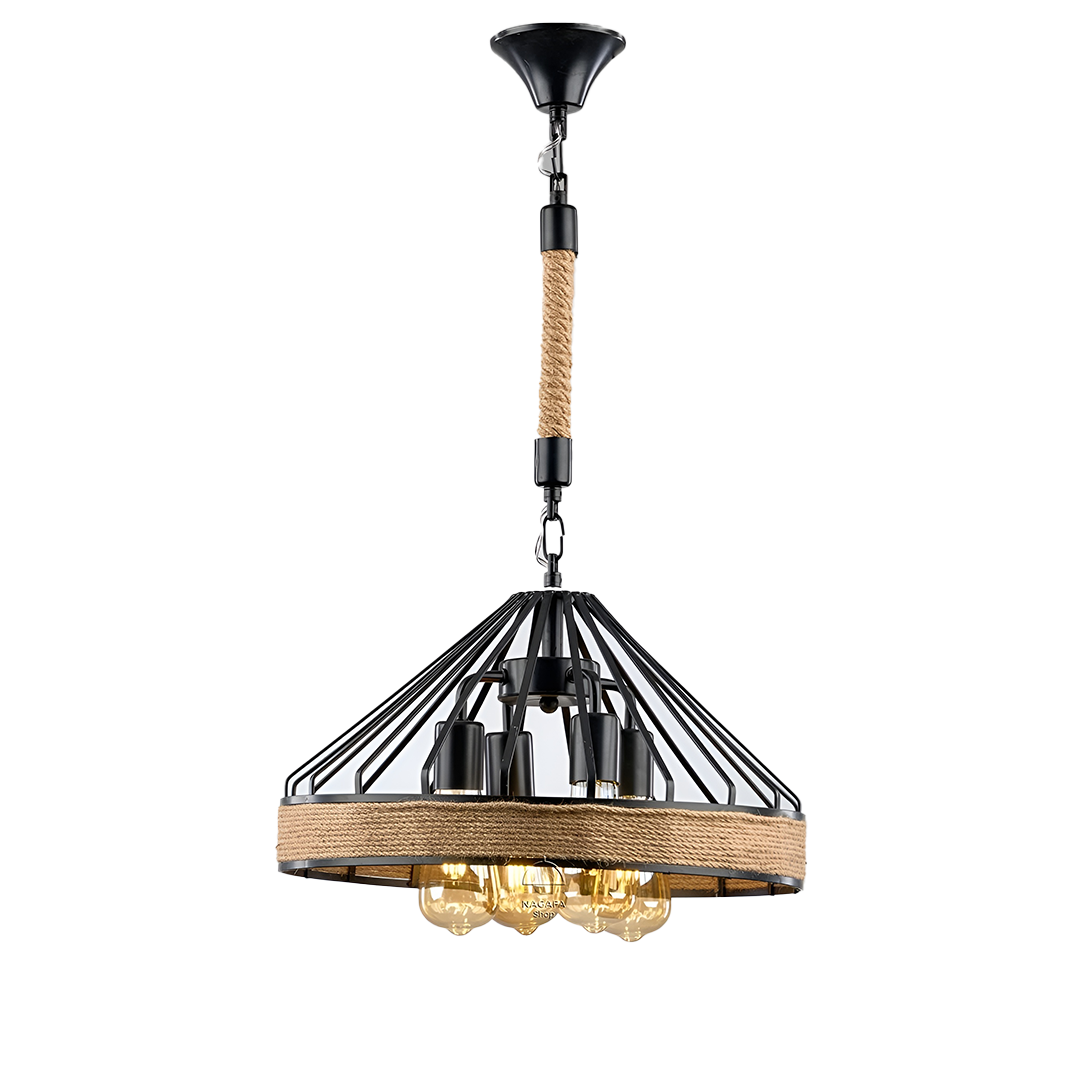 Modern ceiling Circular linen Black k-1027