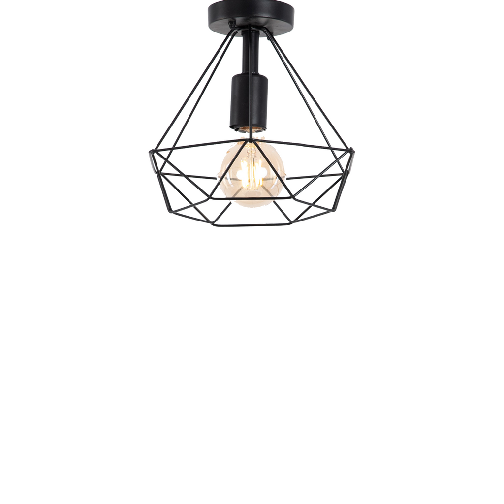 Sparked 1 Bulb Black Pendant