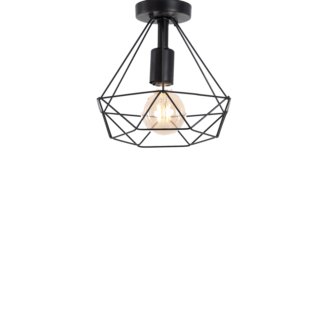 Sparked 1 Bulb Black Pendant
