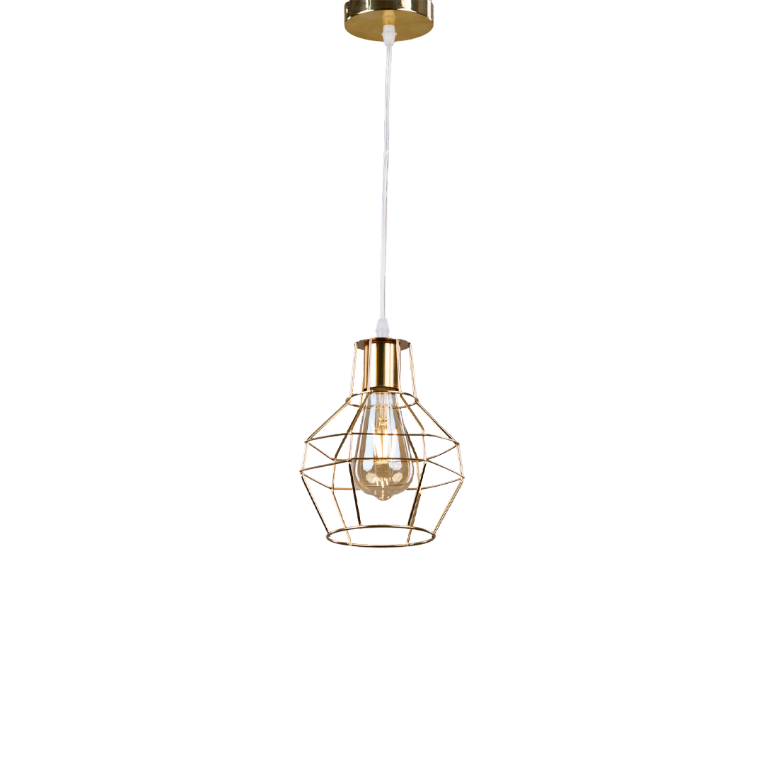 One Light Flash Pendant Gold