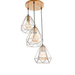 Diamond Fit 3-Light Pendant Light Gold