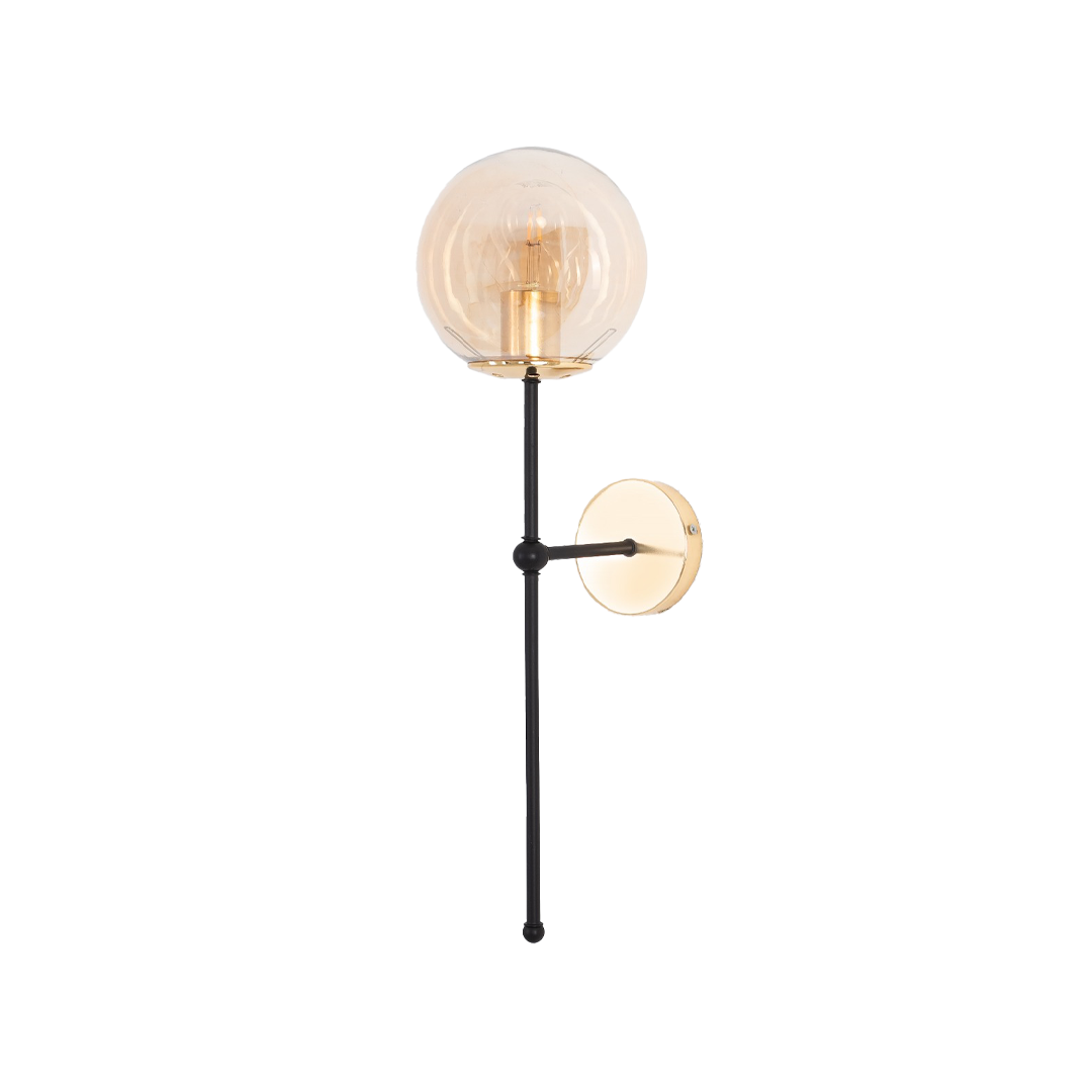 One Light Black x Gold Latin Applique