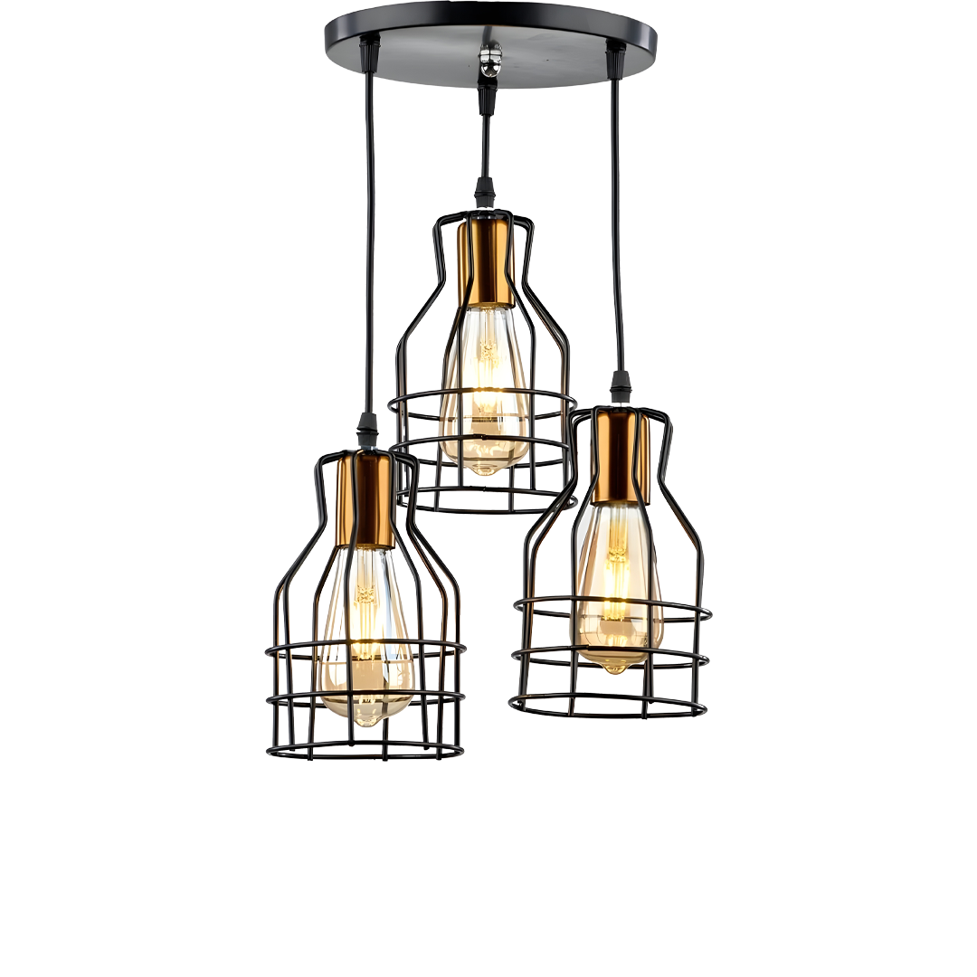 Modern 3-Light Pendant Black - 3RB1024