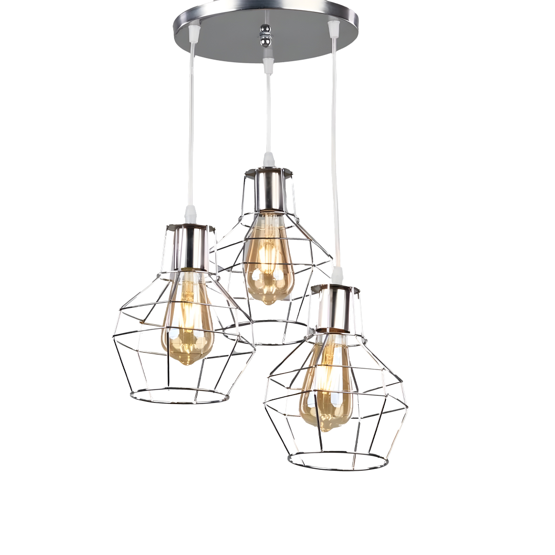3RCS1005 - Silver Triple Ceiling Pendant