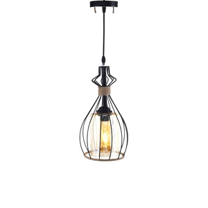 Uncle Sam Modern Metal Linen Chandelier, Black