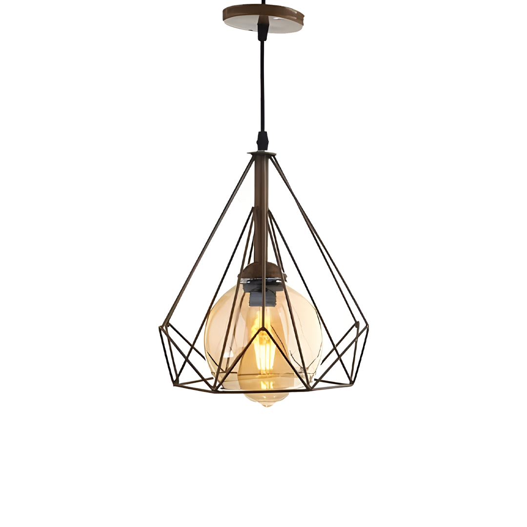 Modern Diamond Shape Metal Chandelier