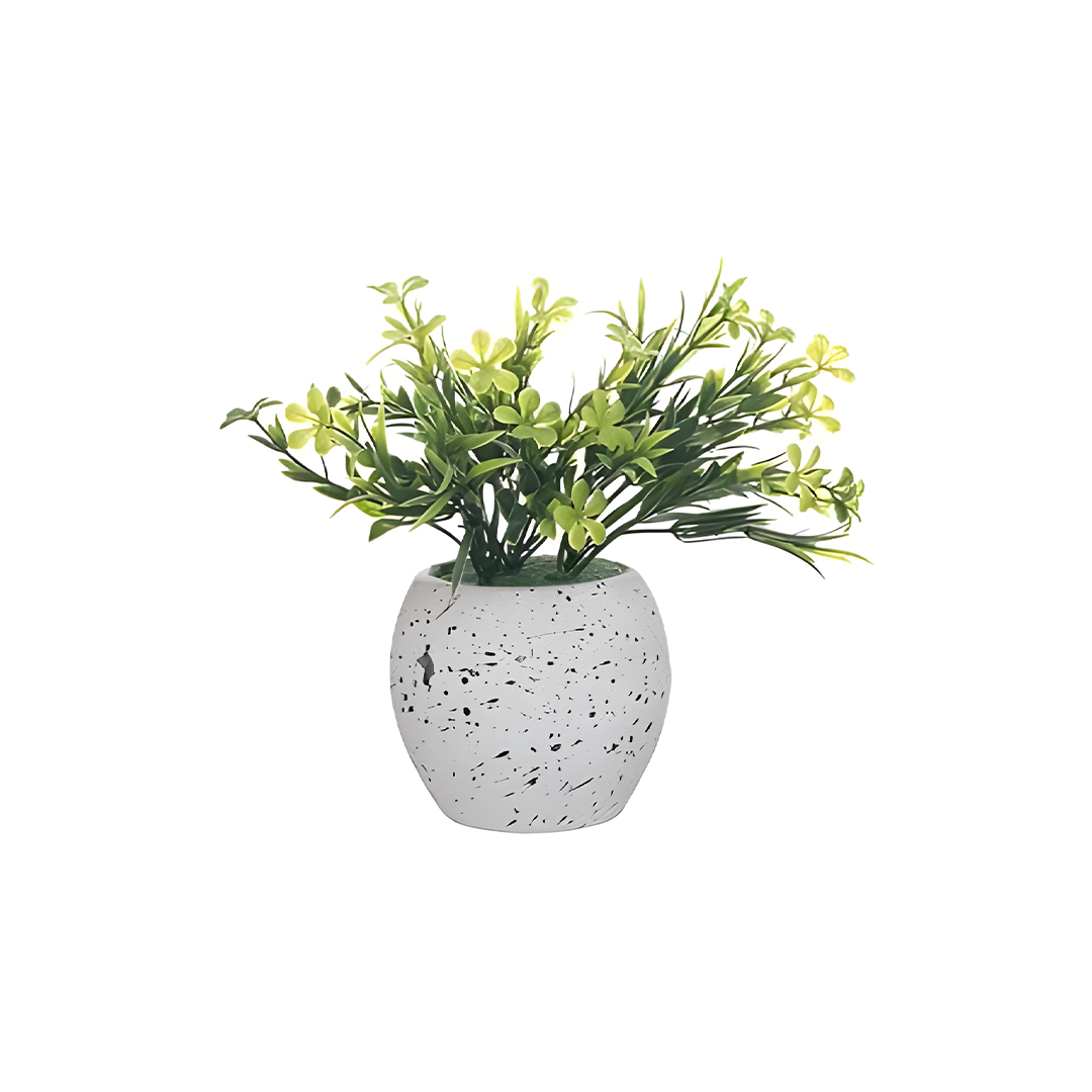 Artificial Pottery Vase -  Black and White