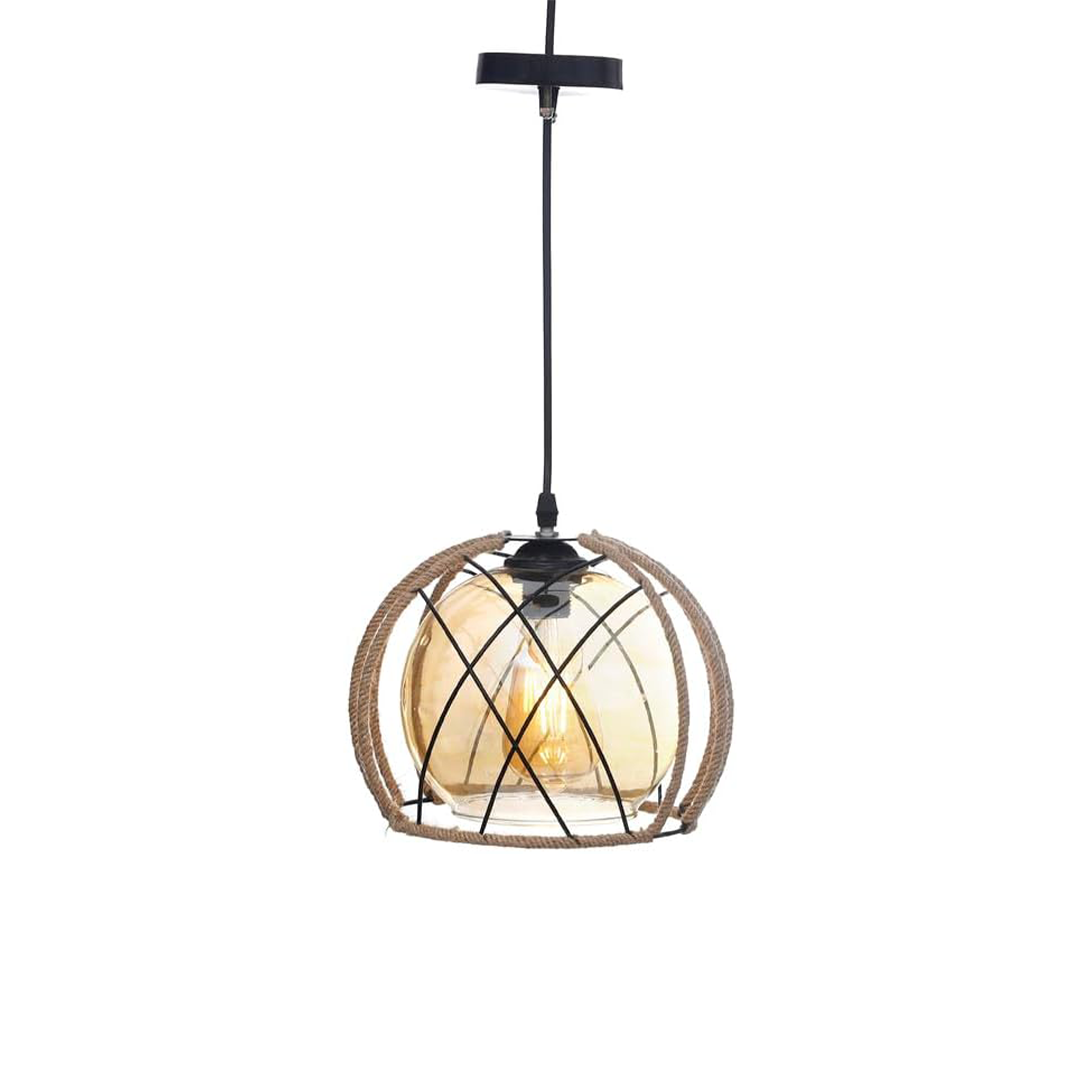 Uncle Sam Modern Metal and Tin Round Chandelier, Black
