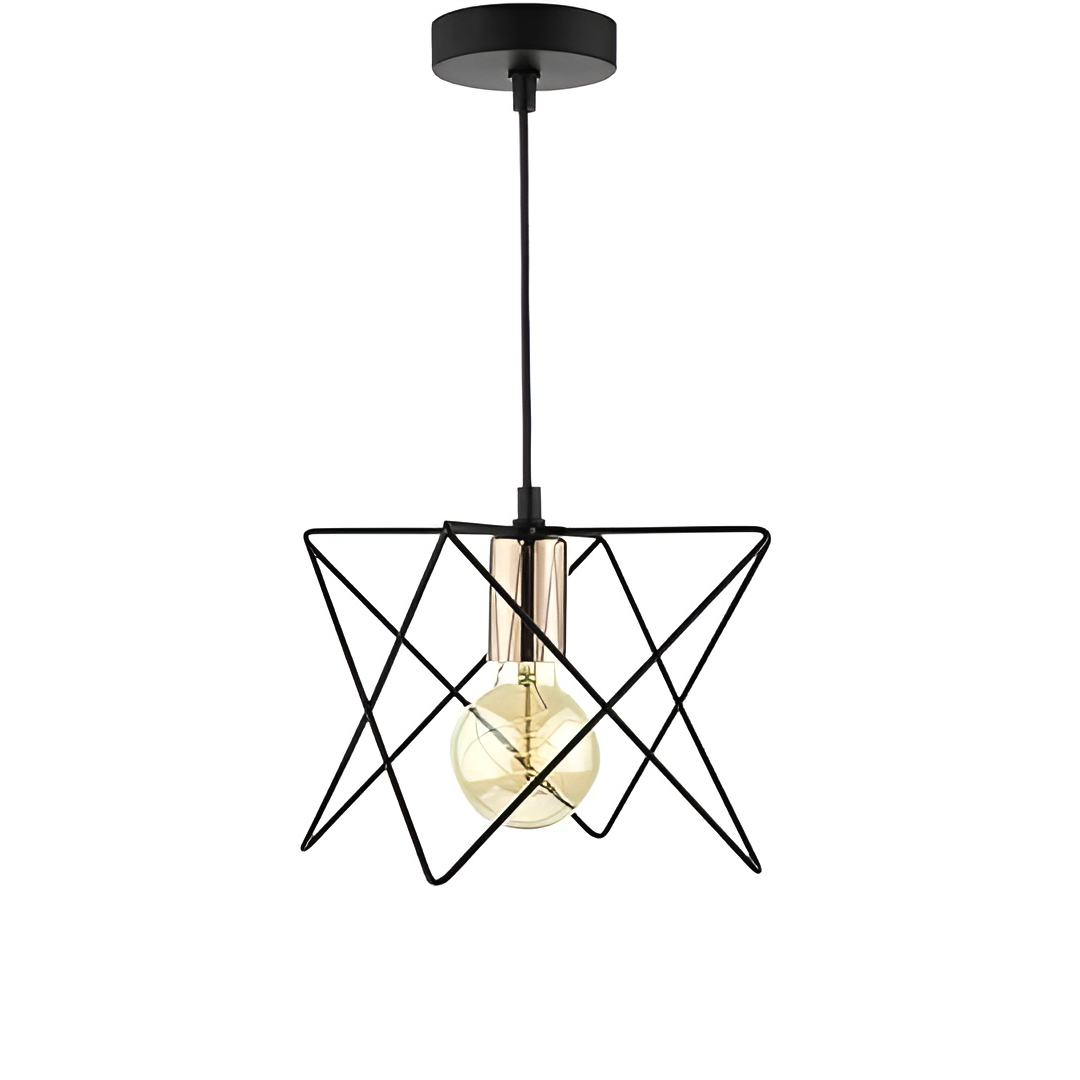 Chandelier black modern star roof pendant r1051