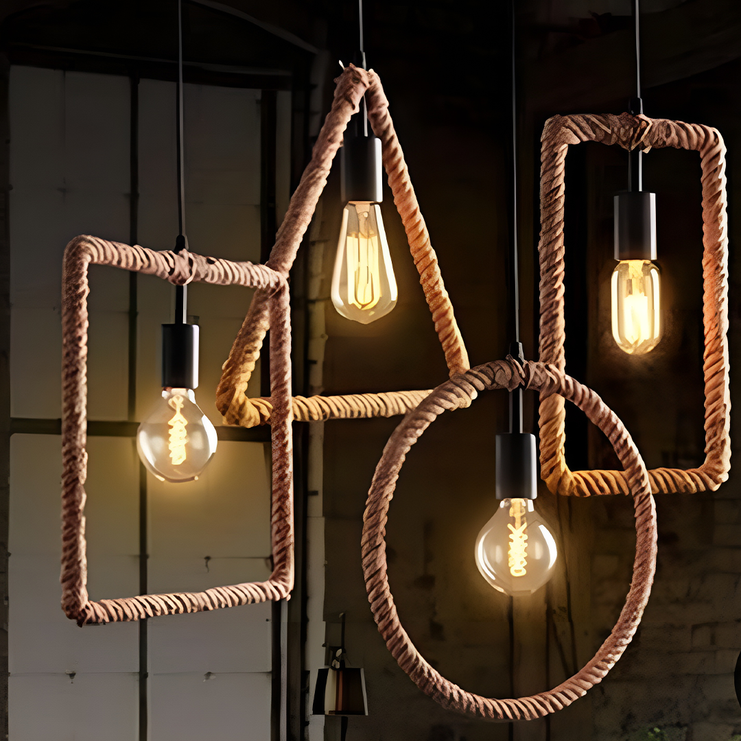Roof Rope Chandelier - Chandelier - Beige