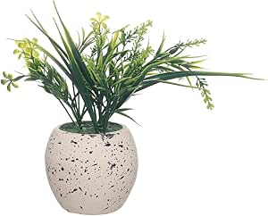 Artificial Pottery Vase - Beige and Black