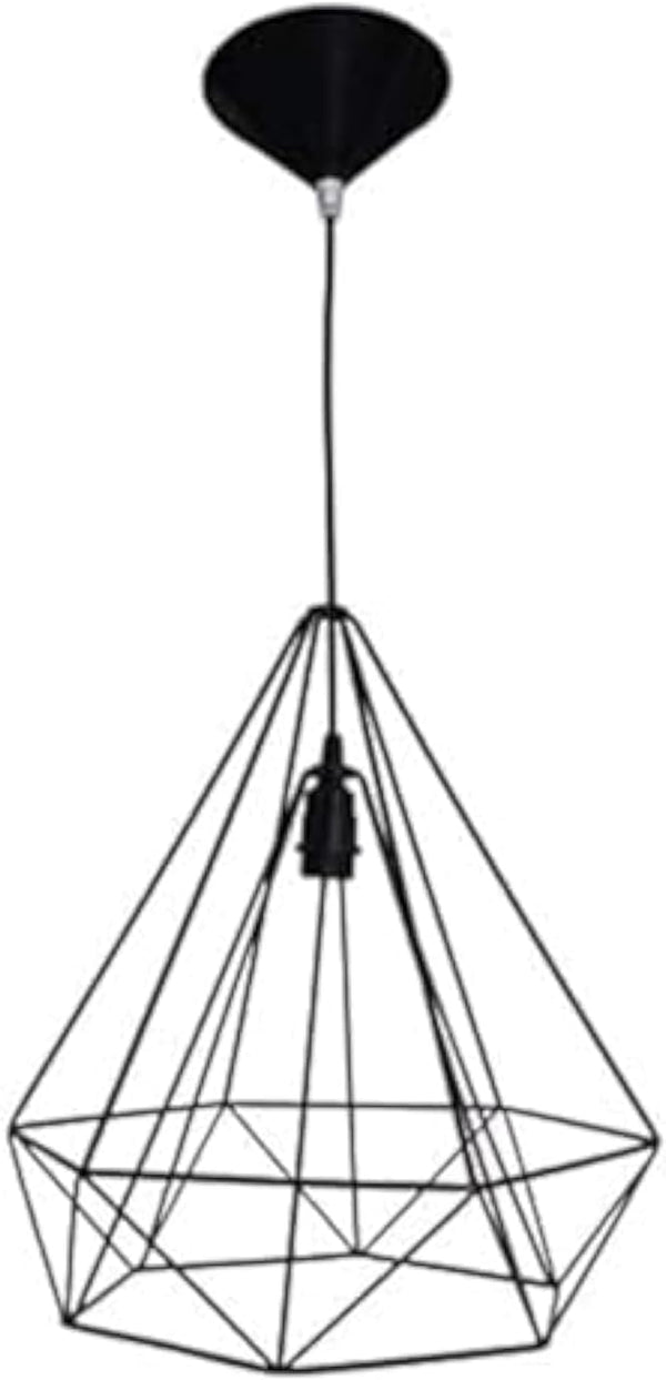 Metal DiamondCeiling Lighting Fixture Wire, Black