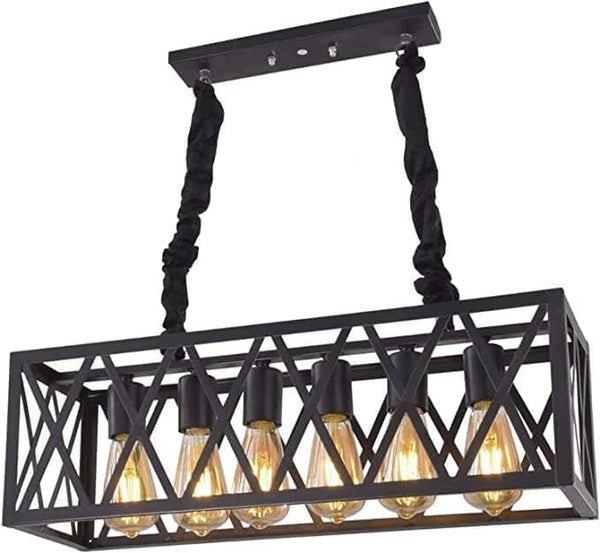 Rectangular Chandelier 6 lamps 60*20