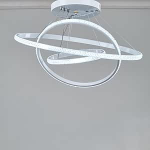 Birna Aluminum Hanging LED Chandelier, White
