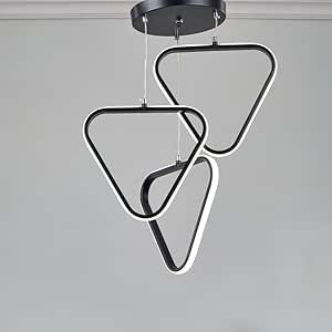 Yora Modern Adjustable Hanging LED Chandelier, Black