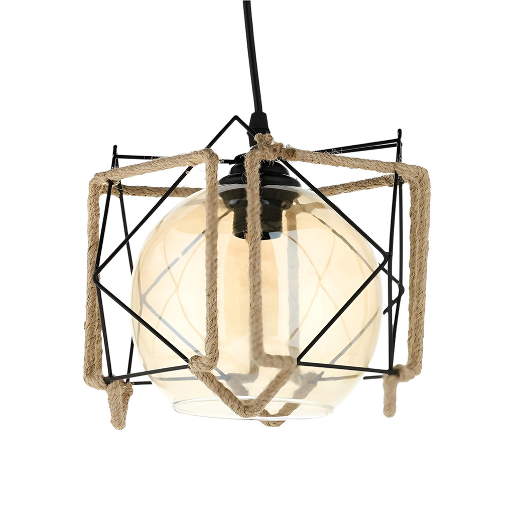 Modern Rope Black Pendant Light