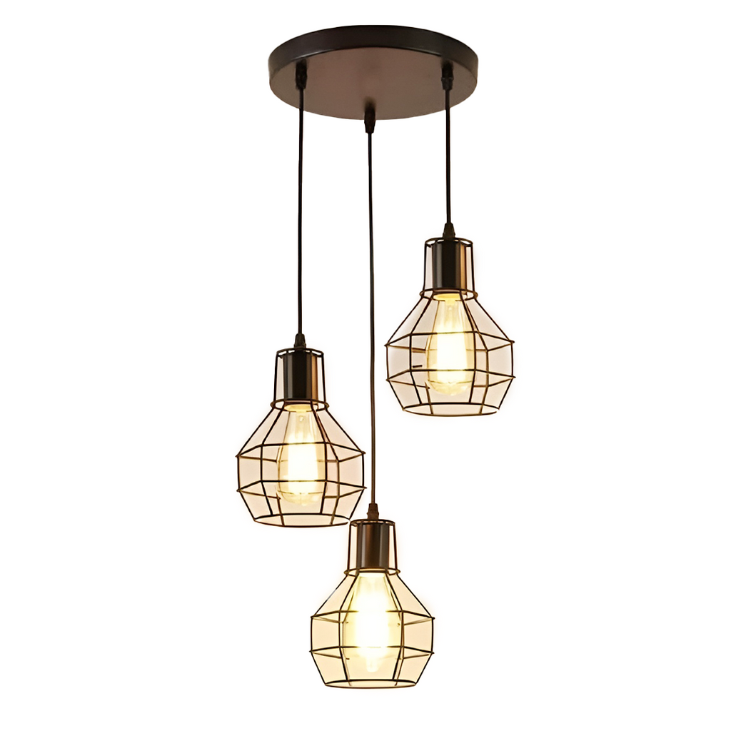 Modern Wire Chandelier - Black