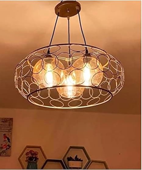 Modern Black Wire Chandelier.