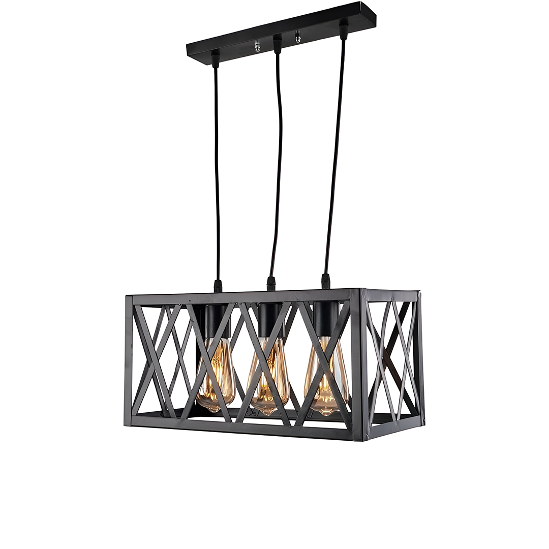 Black Modern Rectangular ceiling lamp k1002