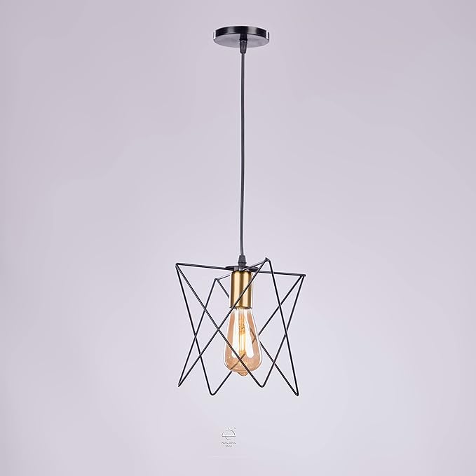 Chandelier black modern star roof pendant r1051