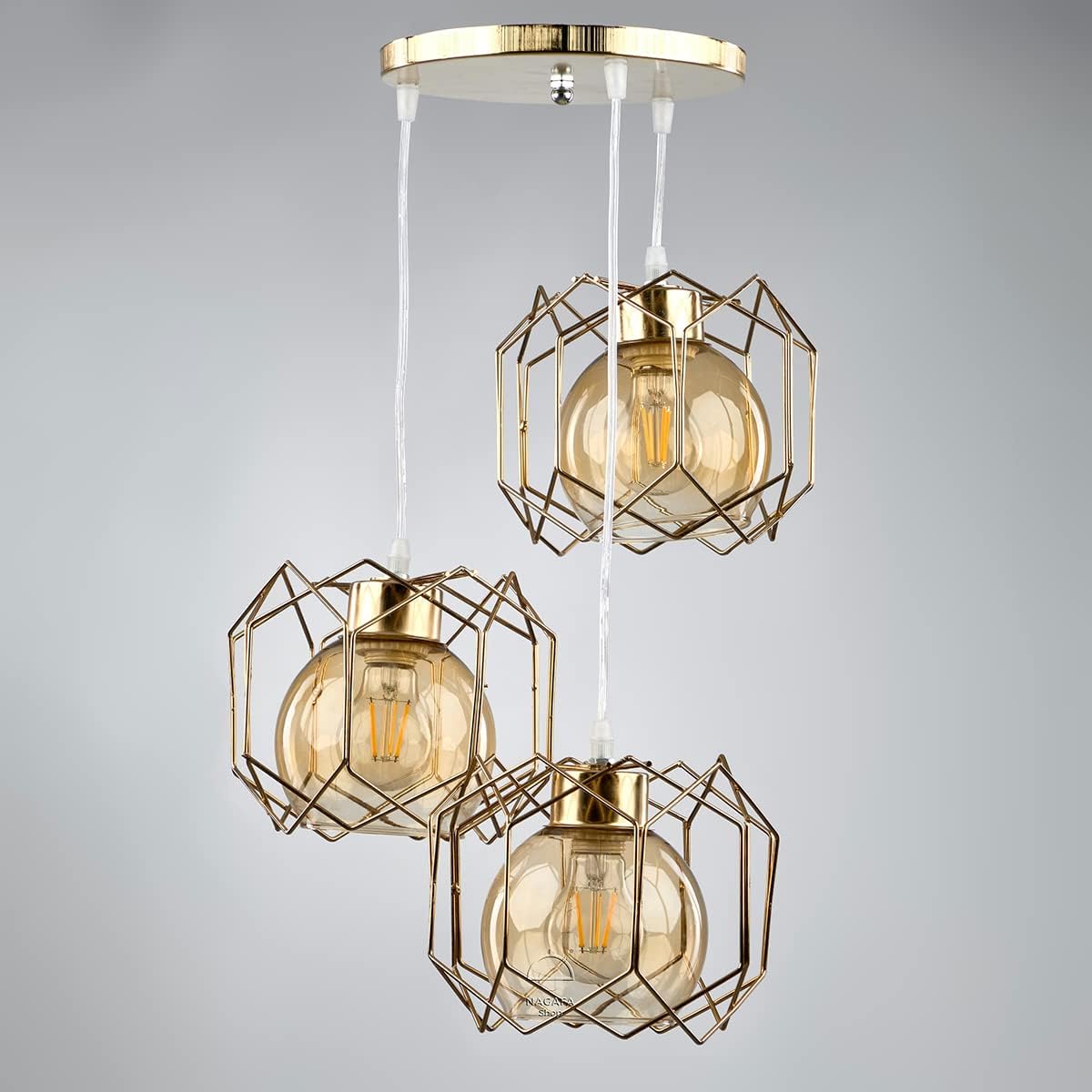 Three Ball Cells Gold Pendant 3R1032
