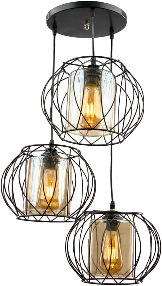 Three-lashes Ceiling Lamp - Black