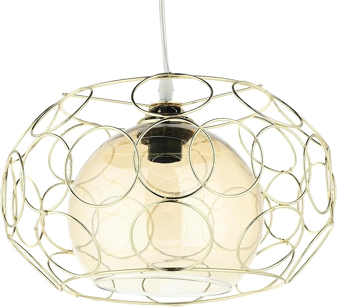 Aluminum Gold Ball Roof Pendant Light, Modern 1 Lamp
