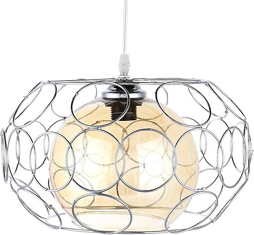 Modern Aluminum Silver Ball Pendant Chandelier