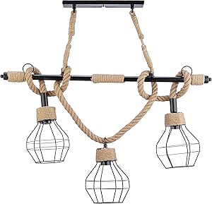 Triple metal 1 piece chandelier (black)