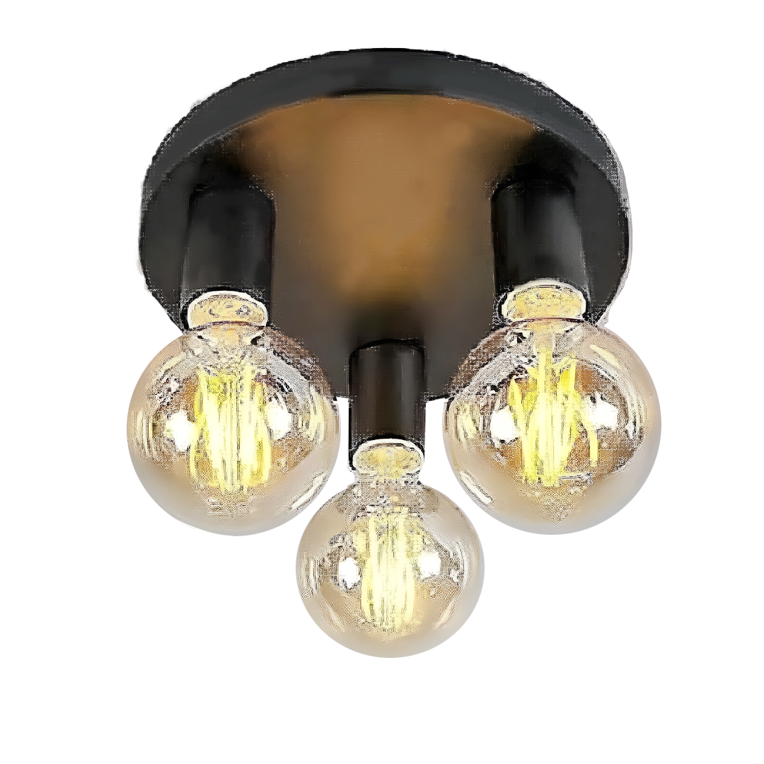 Wall And Ceiling Lights Without Lamps (Black)