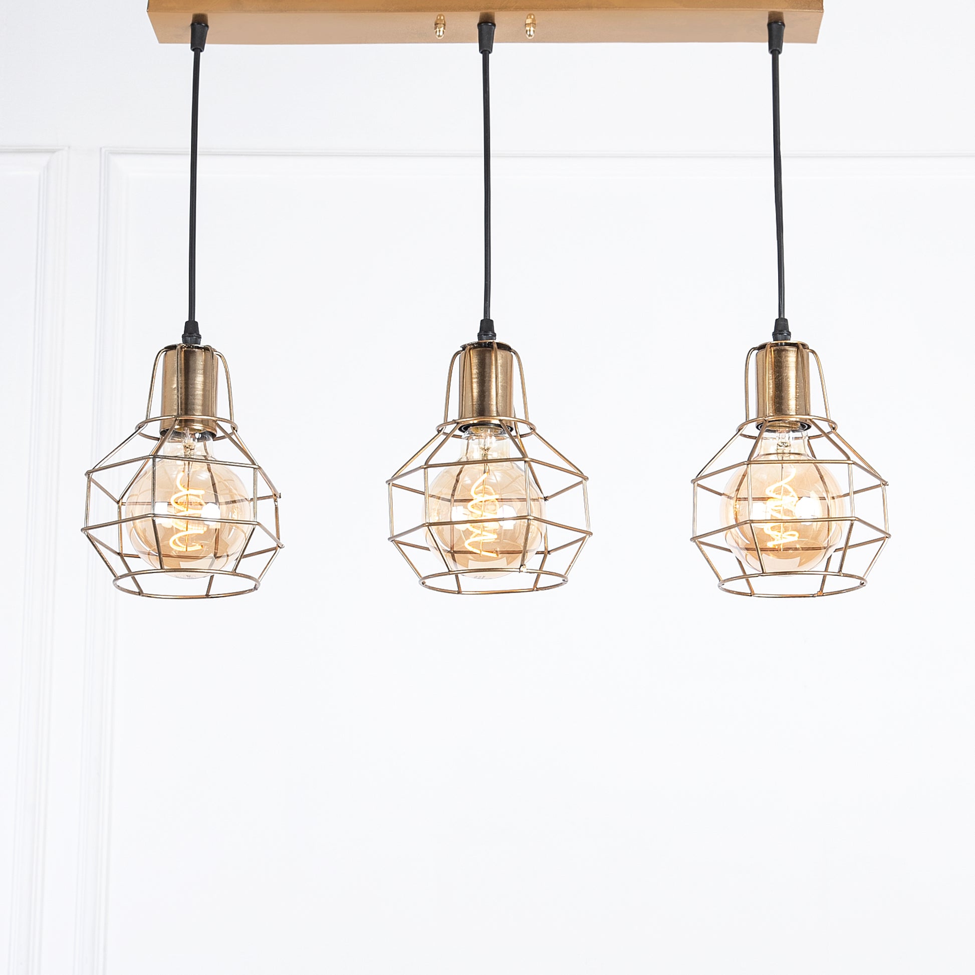 Pump Fit T3 Bulb Gold Pendant