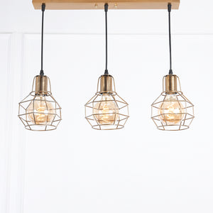 Pump Fit T3 Bulb Gold Pendant