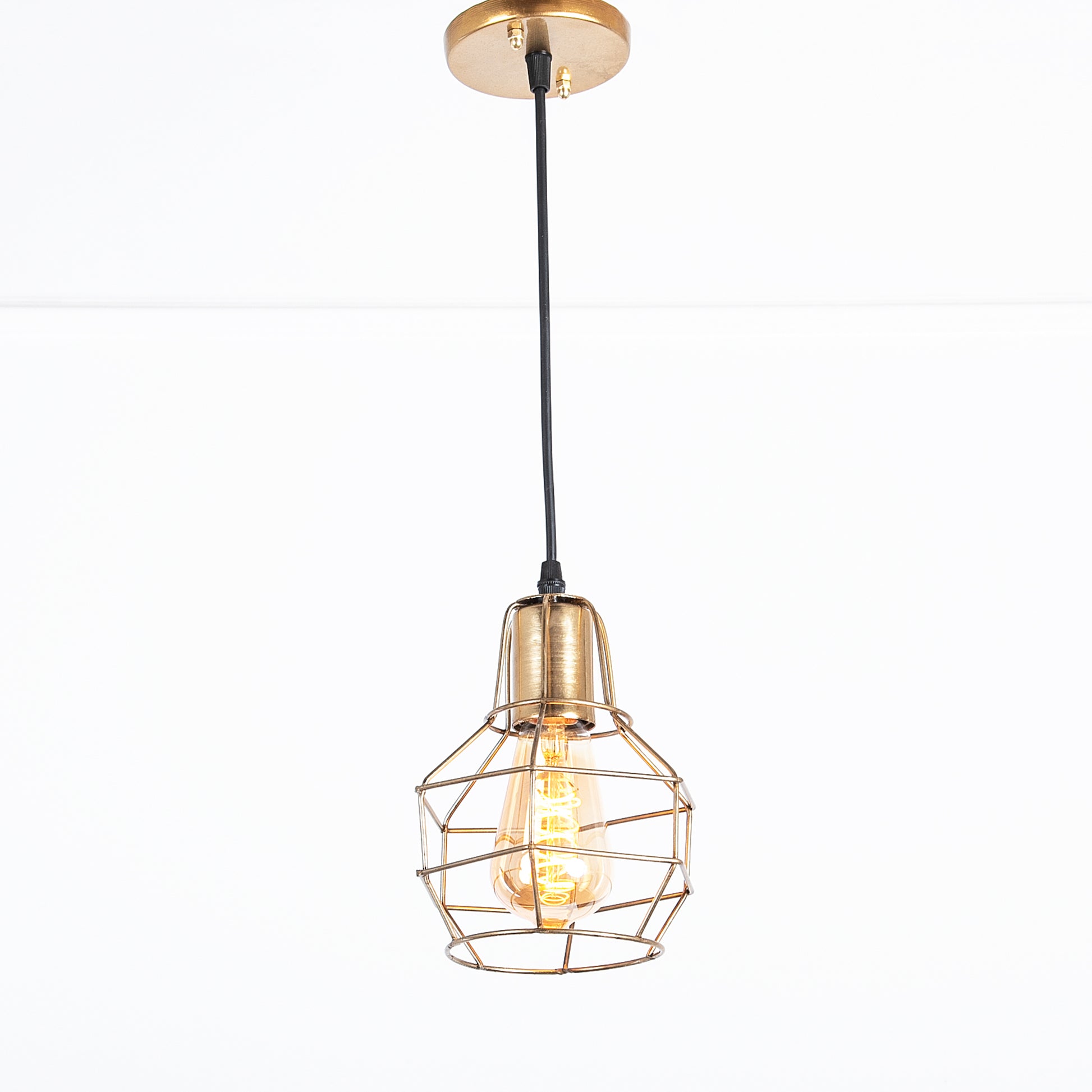 Pump Fit 1 Bulb Gold Pendant