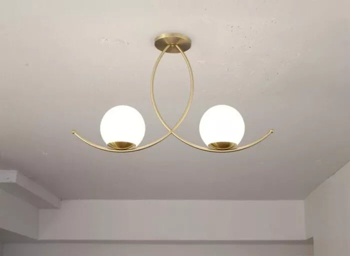Ceiling chandelier with 2 lamps