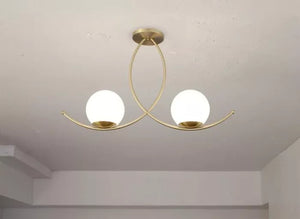 Ceiling chandelier with 2 lamps