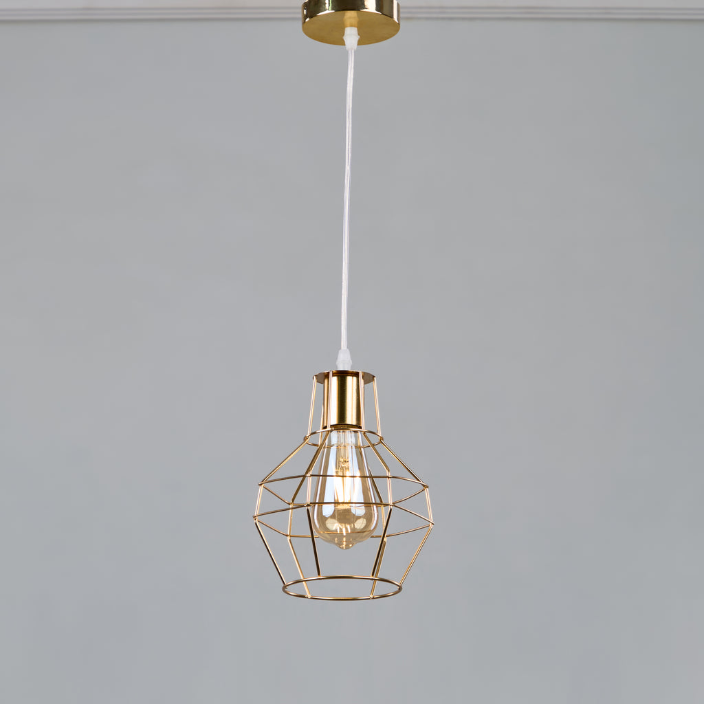 One Light Flash Pendant Gold