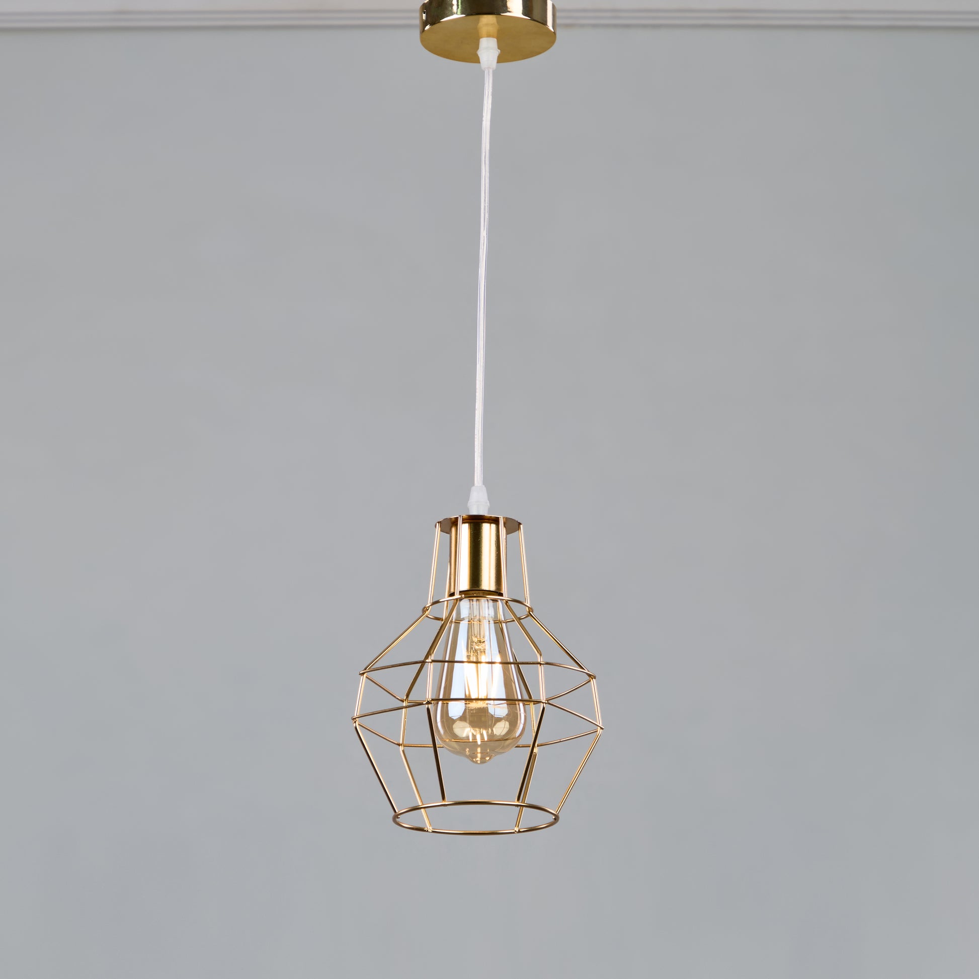 One Light Flash Pendant Gold
