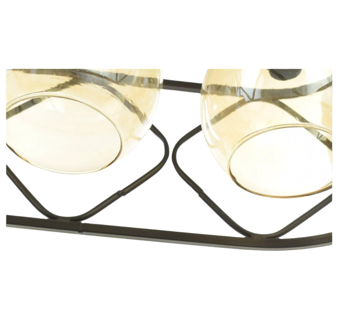 Modern Chandelier (Oval Shape) - Black
